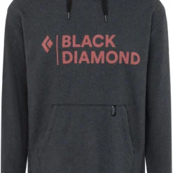 Black Diamond Stacked Logo Hoody Heren, Zwart/grijs