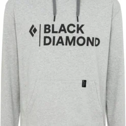 Black Diamond Stacked Logo Hoody Heren, Grijs
