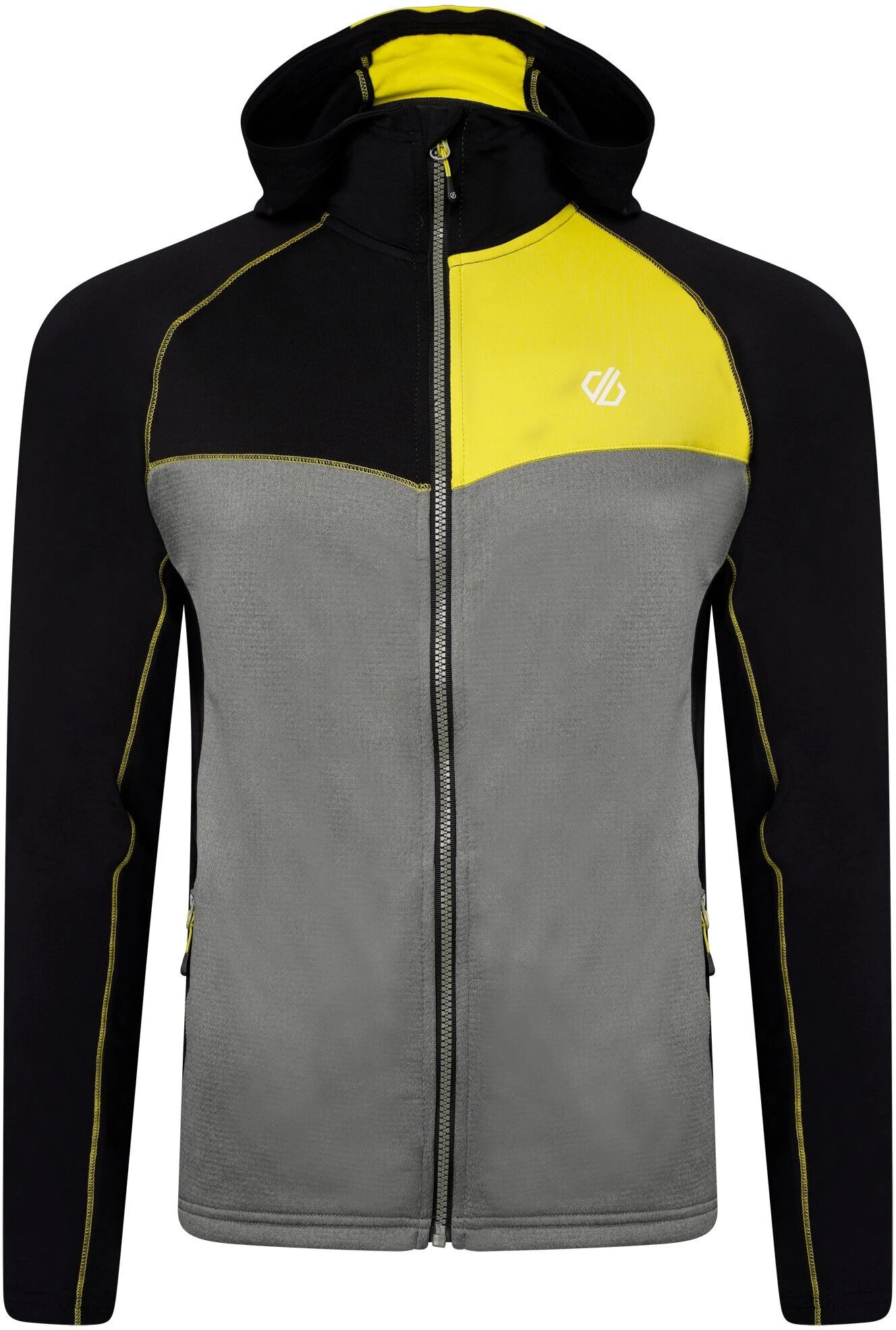 Dare 2b Contend Core Stretch Jas Heren, Grijs/zwart 1 Dare 2b Contend Core Stretch Jas Heren, Grijs/zwart