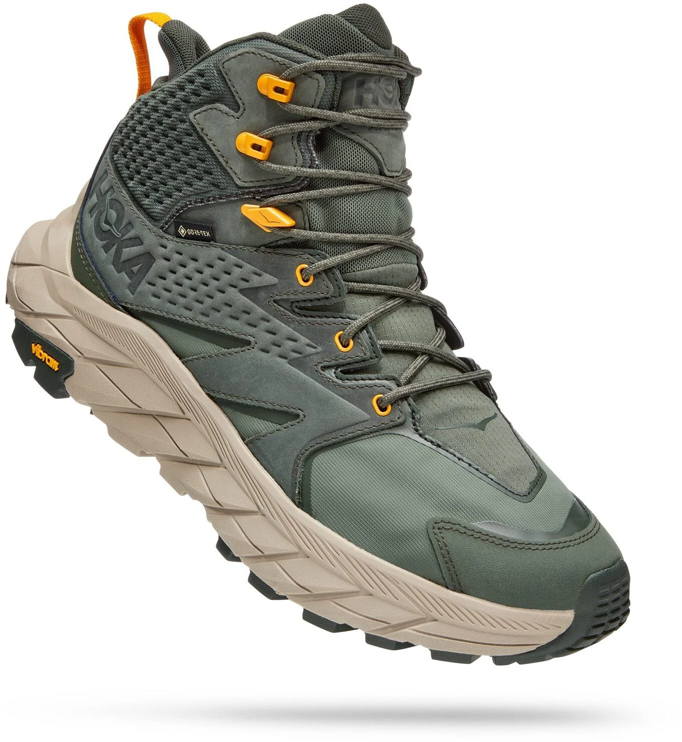 Hoka One One Anacapa GTX Midden Schoenen Heren, Olijf/geel 1 Hoka One One Anacapa GTX Midden Schoenen Heren, Olijf/geel