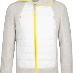 Icebreaker RealFleece Sherpa LS Zip Hood Heren, Grijs/wit
