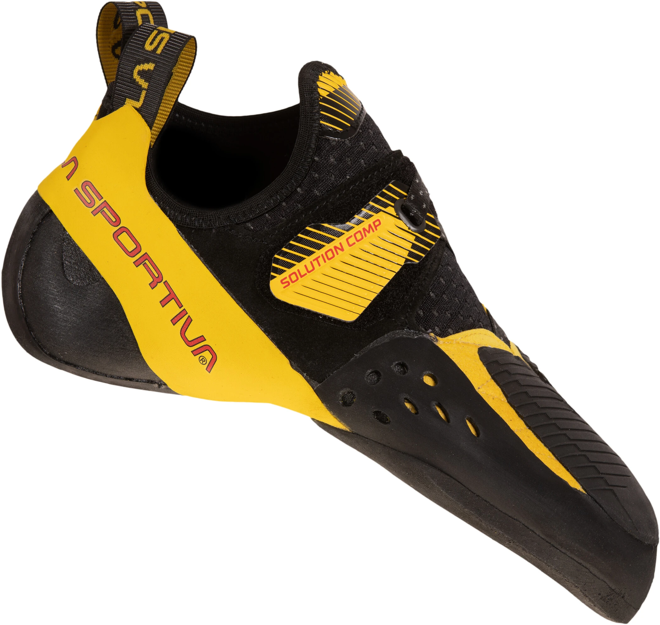 La Sportiva Solution Comp Klimschoenen Heren, Zwart/geel 1 La Sportiva Solution Comp Klimschoenen Heren, Zwart/geel