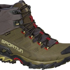 La Sportiva Ultra Raptor II Mid Leather GTX Schoenen Heren, Olijf/rood