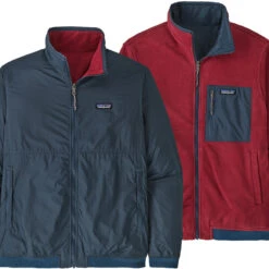 Patagonia Microdini Shelled Omkeerbare Jas Heren, Blauw