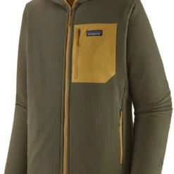 Patagonia R2 TechFace Capuchon Jas Heren, Olijf