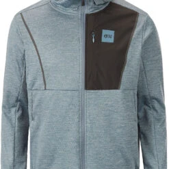Picture Bake Grid Fleecejack Met Volledige Rits Heren, Blauw