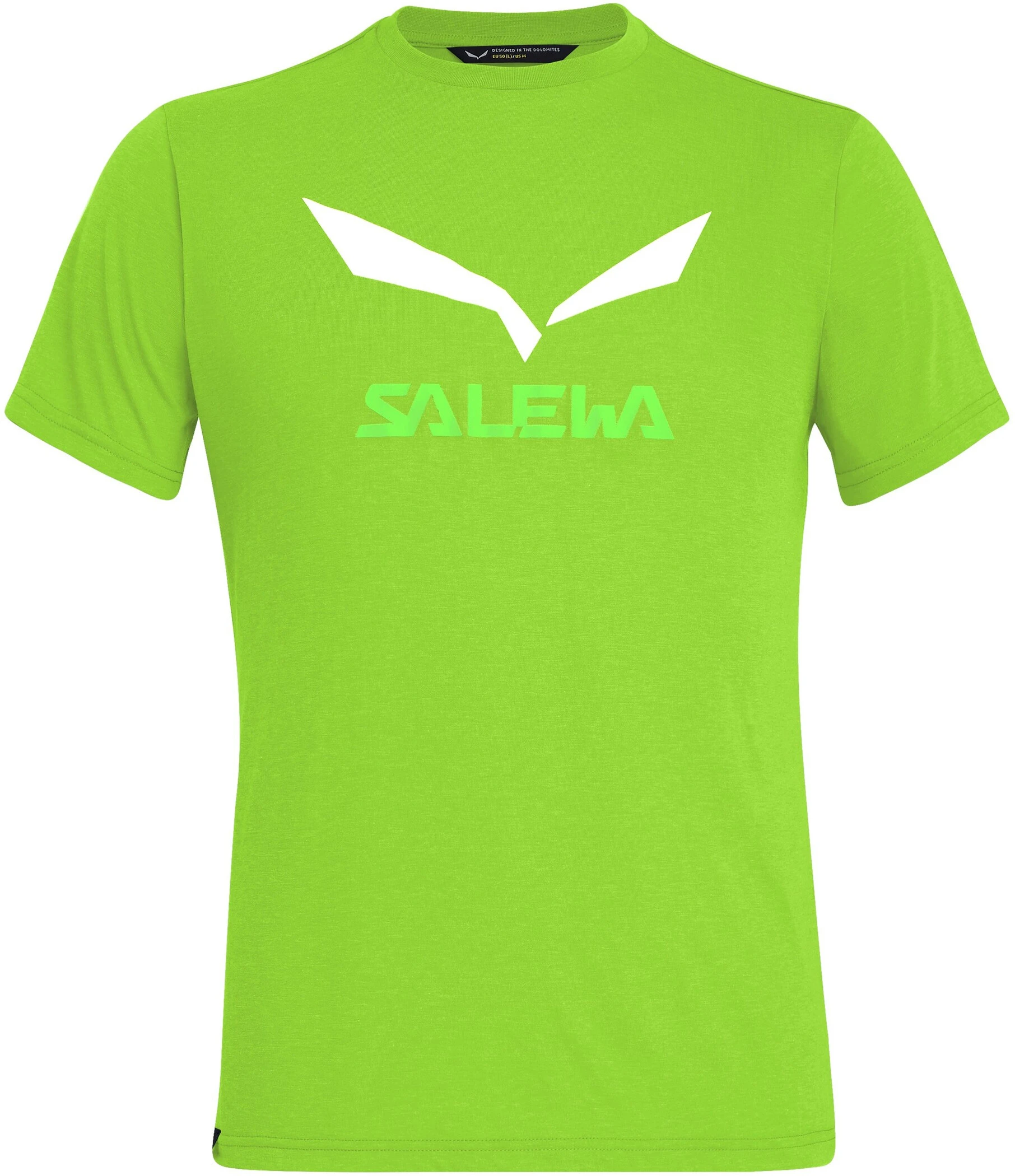 SALEWA Solidlogo Dry T-Shirt Heren, Groen 1 SALEWA Solidlogo Dry T-Shirt Heren, Groen