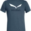 SALEWA Solidlogo Dry T-Shirt Heren, Blauw
