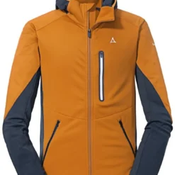 Schöffel Lodron Fleece Hoody Heren, Bruin/blauw