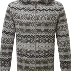 Sherpa Bhutan Full Zip Hoodie Heren, Grijs/olijf
