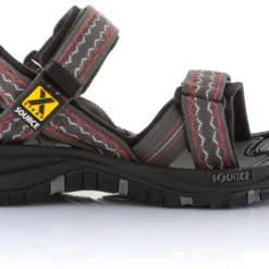 SOURCE Gobi Sandalen Heren, Grijs/rood