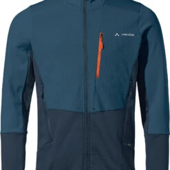 VAUDE Monviso Hooded Grid Fleece Jacket Heren, Blauw