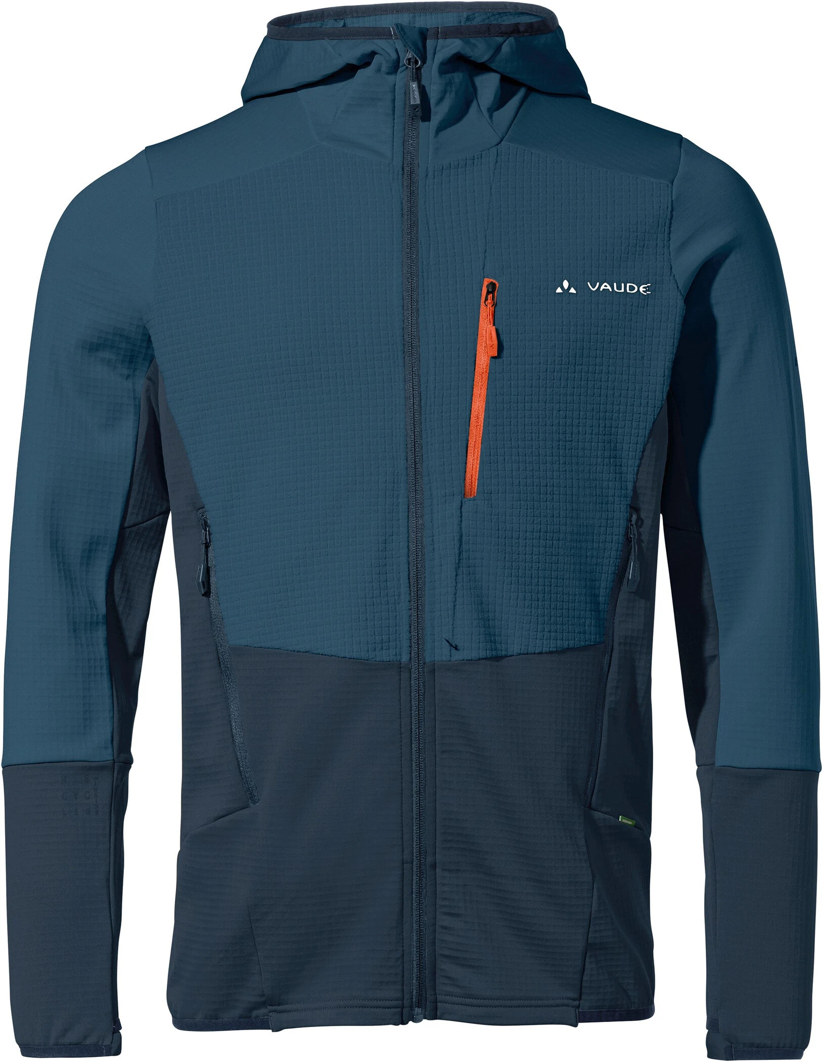 VAUDE Monviso Hooded Grid Fleece Jacket Heren, Blauw 1 VAUDE Monviso Hooded Grid Fleece Jacket Heren, Blauw